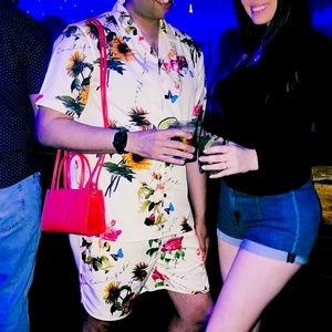 Fashion Nova Men Floral Print Swim Shorts In Large